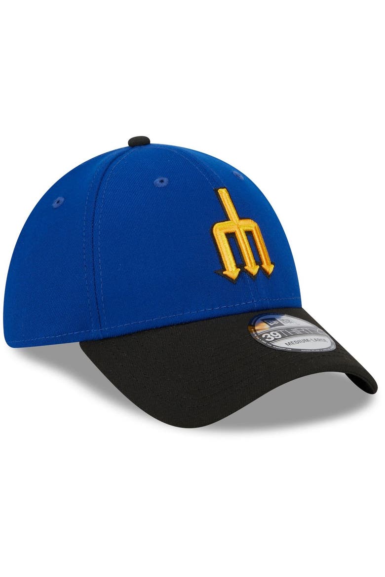 Men's New Era  Royal/Black Seattle Mariners 2023 City Connect 39THIRTY Flex Fit Hat, Alternate, color, Royal