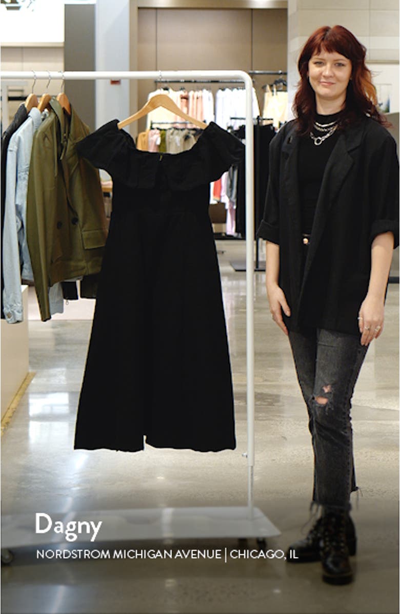 Leona Off the Shoulder Scallop Dress, sales video thumbnail