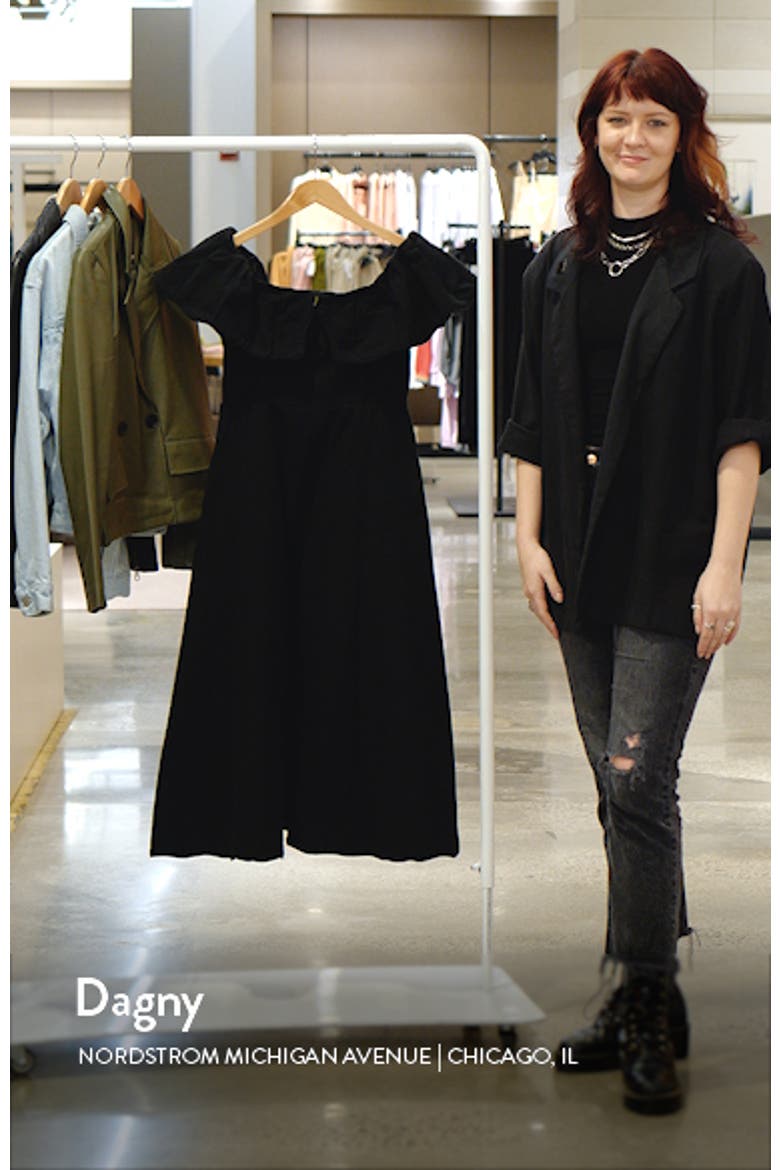 Leona Off the Shoulder Scallop Dress video