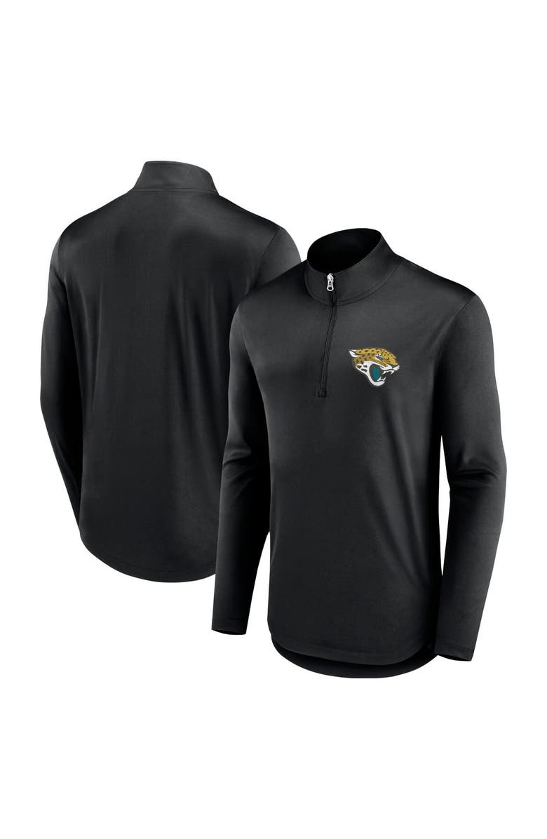 FANATICS Men's Fanatics Branded Black Jacksonville Jaguars Quarterback Quarter-Zip Top, Main, color,