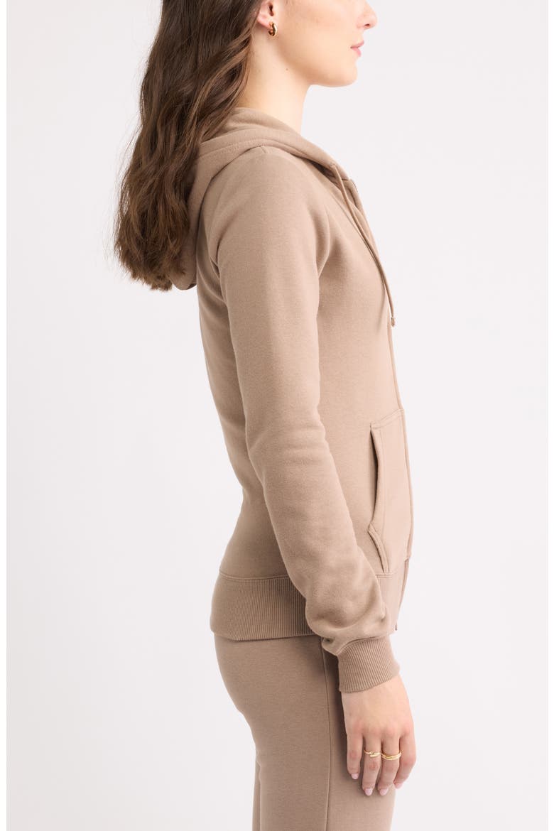 Slim Fit Zip Hoodie, Alternate, color, BROWN TRAIL
