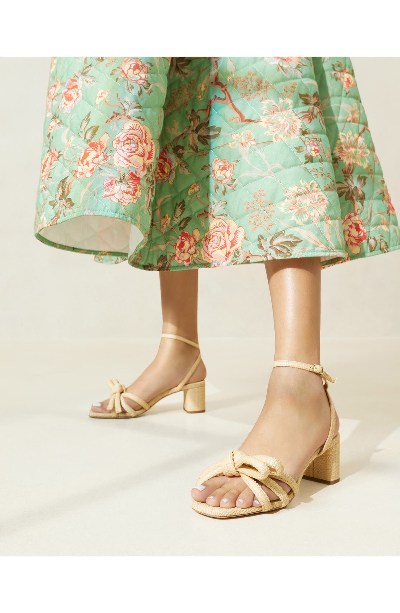 Loeffler Randall Mikel Bow Sandal, Alternate, color, Natural