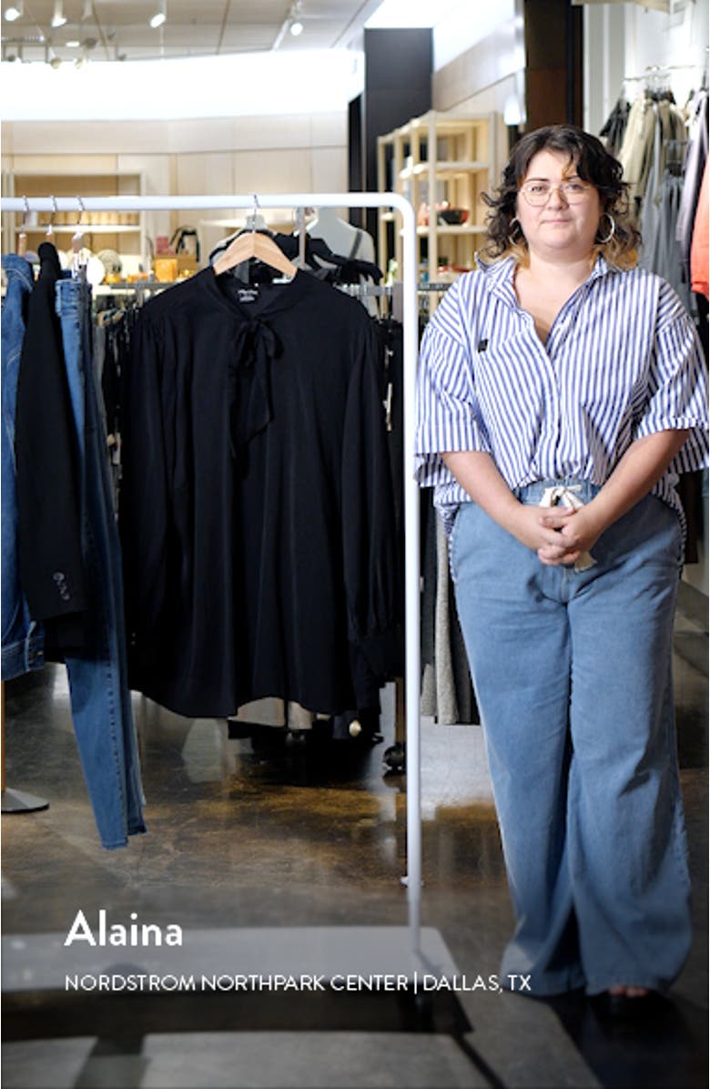 In Awe Tie Neck Blouse, sales video thumbnail