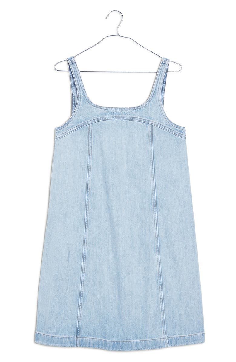 Madewell Denim A-Line Sleeveless Minidress, Alternate, color, Fitzgerald Wash