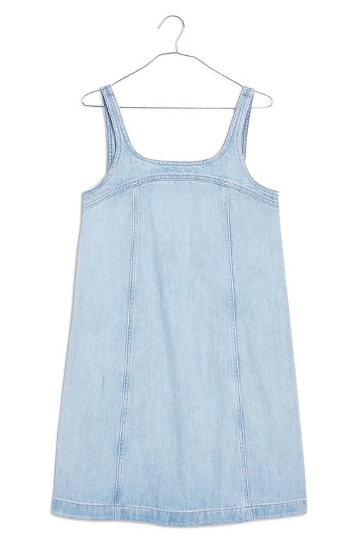 Madewell Denim A-line Sleeveless Minidress In Fitzgerald Wash