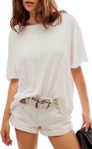 Free People Nina Crewneck Cotton T-Shirt
