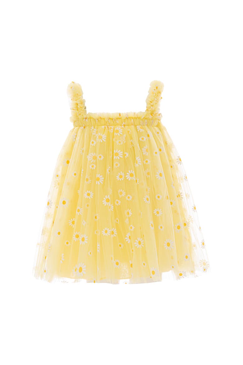 Solenne Daisy Ruffle Dress, Alternate, color, Yellow