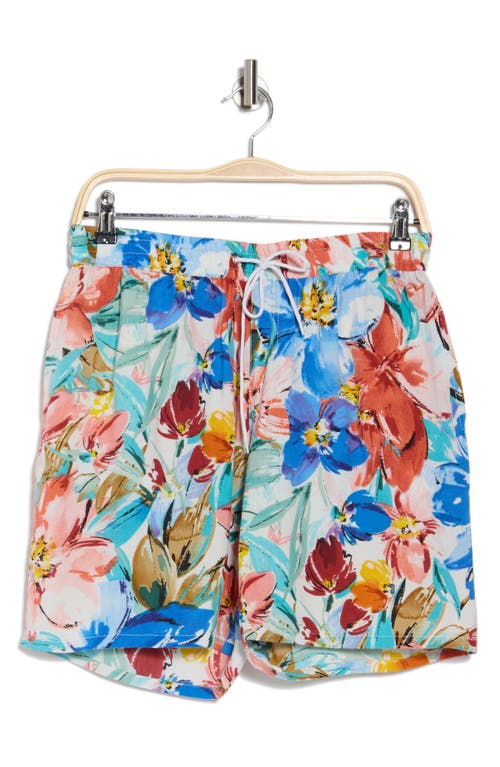 Raga Floral Shorts In Blue Multi