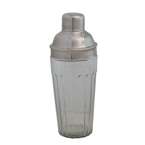 Glass Cocktail Shaker with Stainless Steel Lid