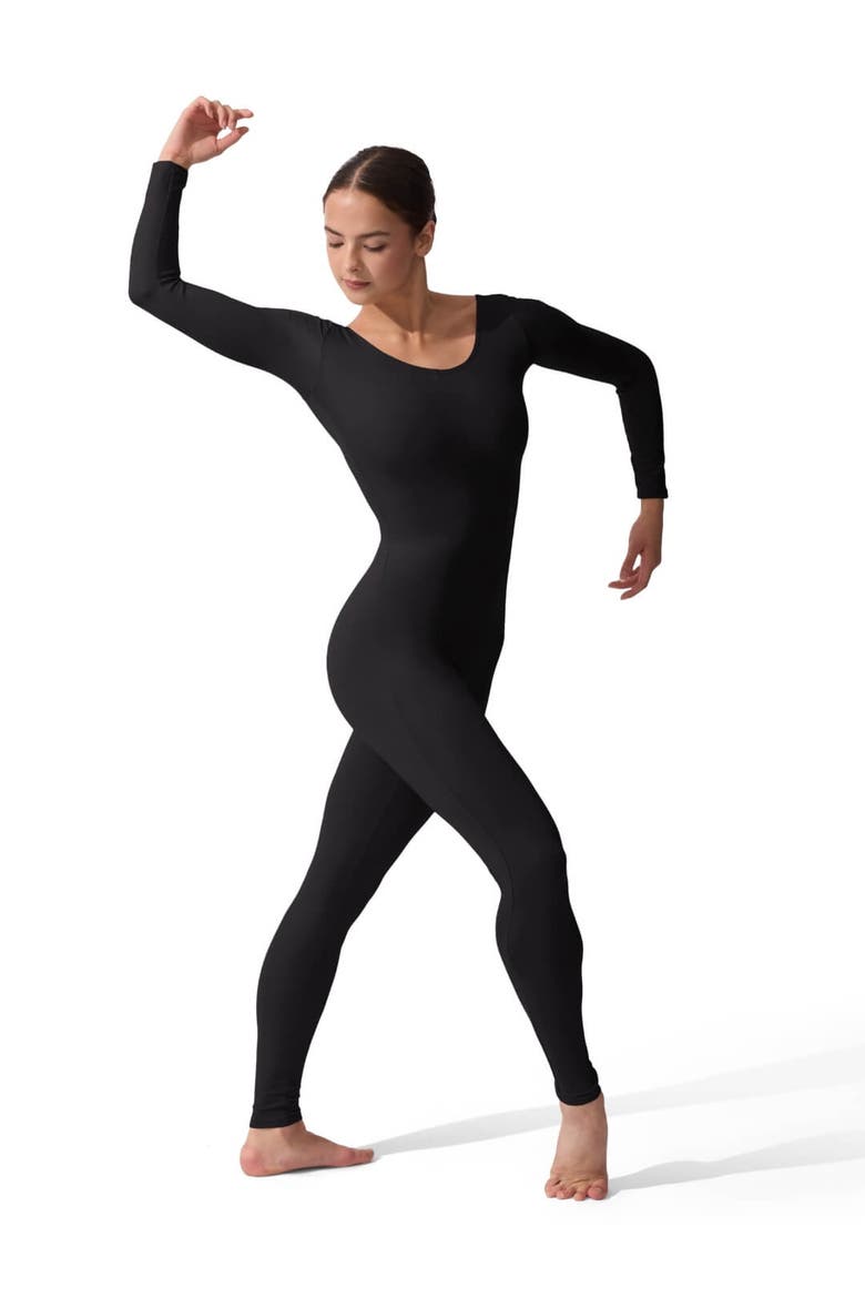 Long Sleeve Unitard, Alternate, color, black