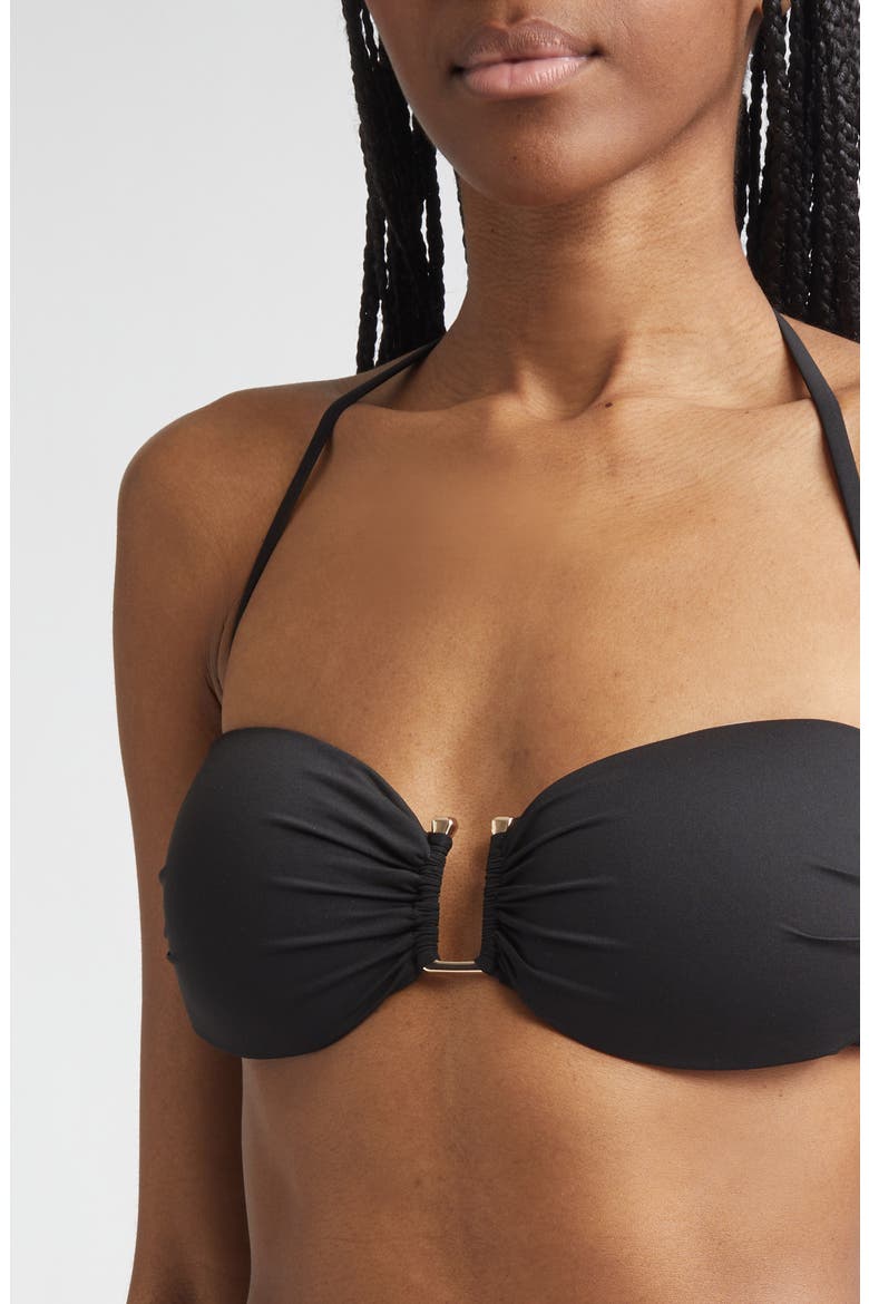 Bandeau Bikini Top, Alternate, color, BLACK