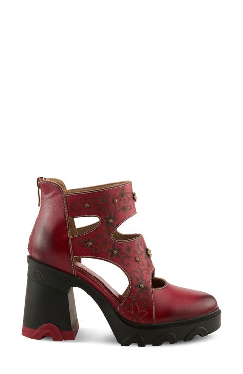 L'artiste By Spring Step Capsule Blum Platform Bootie In Red