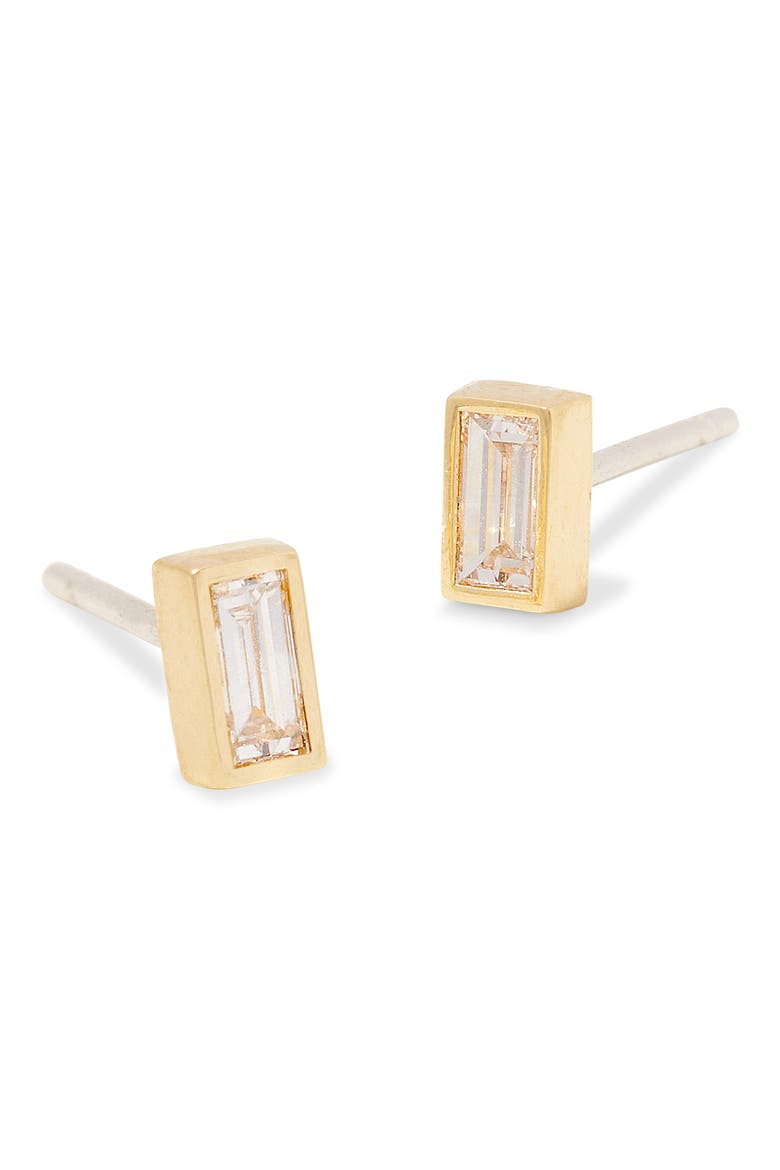 Eli Diamond Earrings, Alternate, color, GOLD