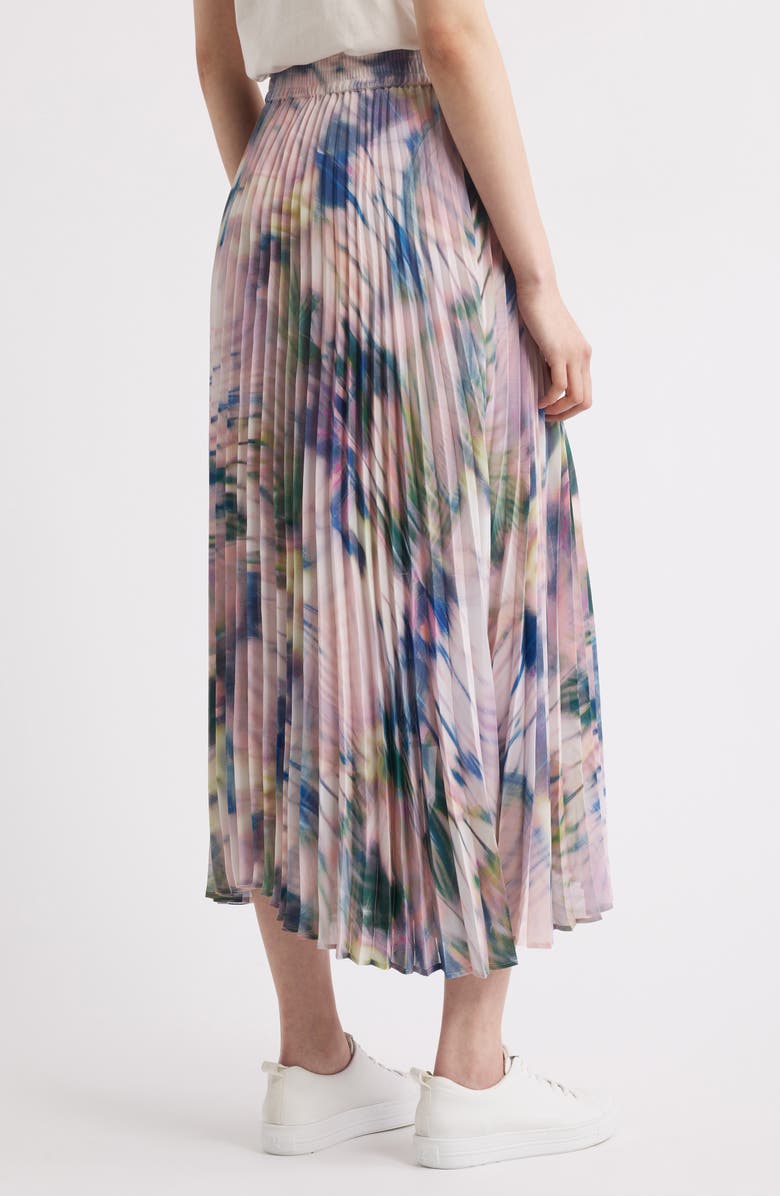 BOSS Orange Vlissole Pleated Midi Skirt, Alternate, color, Pastel Floral