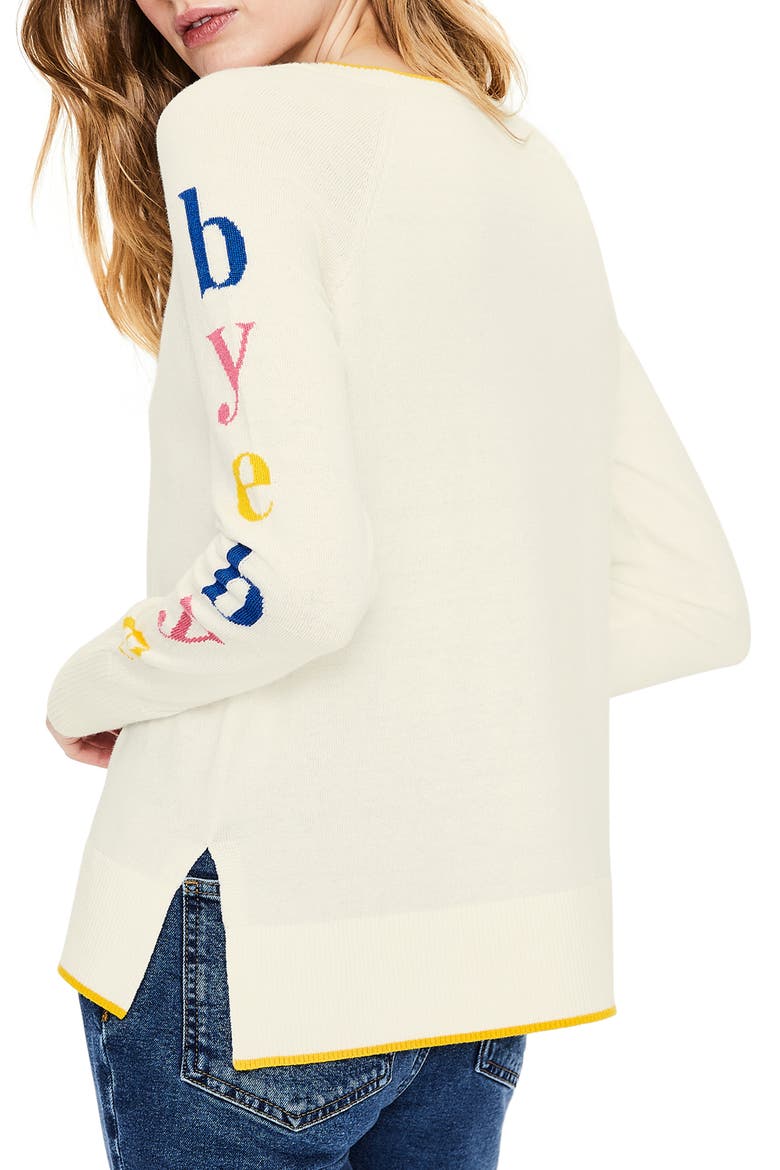Penny Sweater, Alternate, color, HELLO/ GOODBYE