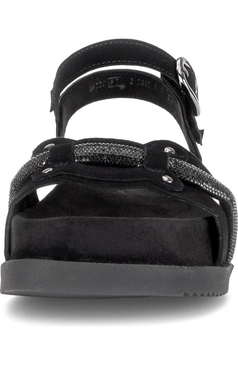 Gabor Ankle Strap Sandal, Alternate, color, Black