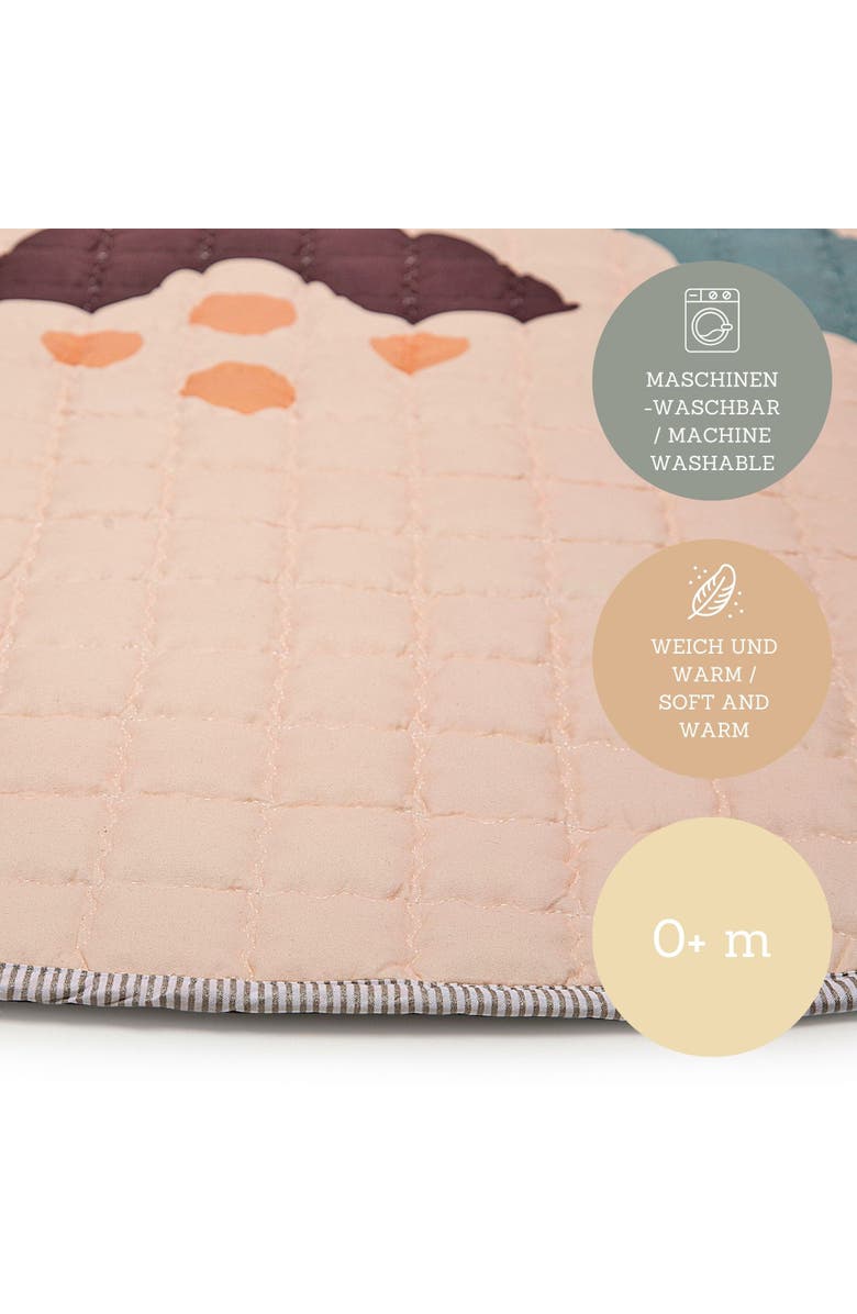 Hakuna Matte Quilted Playmat, Boho Rainbow 59 Inch Circle, Alternate, color, Multicolored