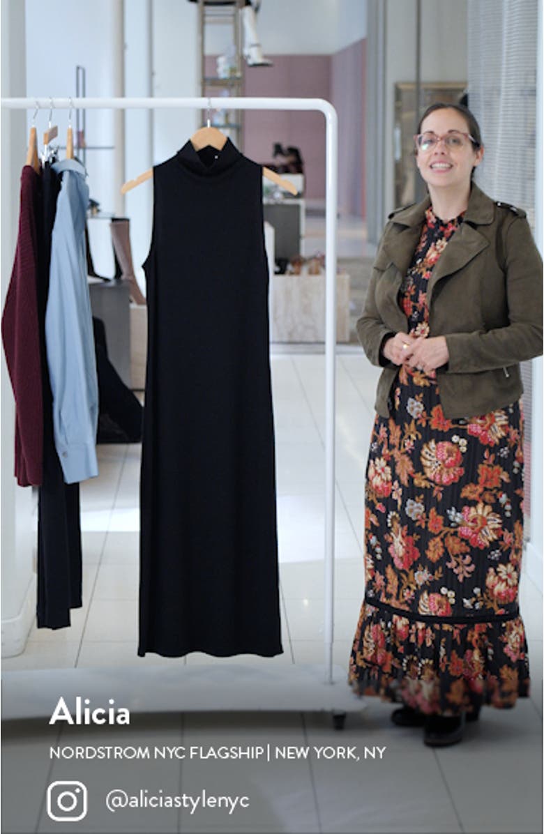 Sleeveless Mock Neck Dress, sales video thumbnail