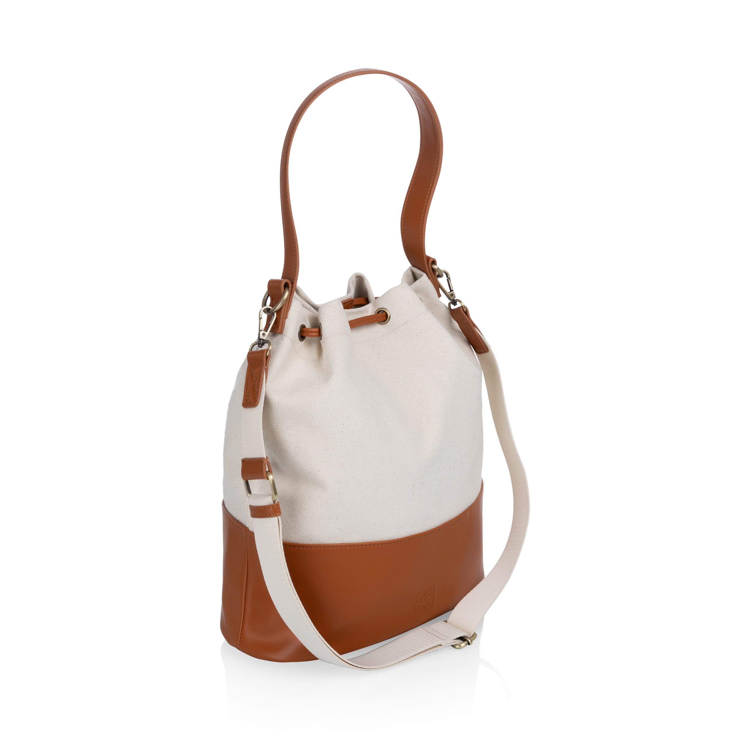 Picnic Time Sirolo Canvas 
Leatherette Tote, Alternate, color, Beige Canvas