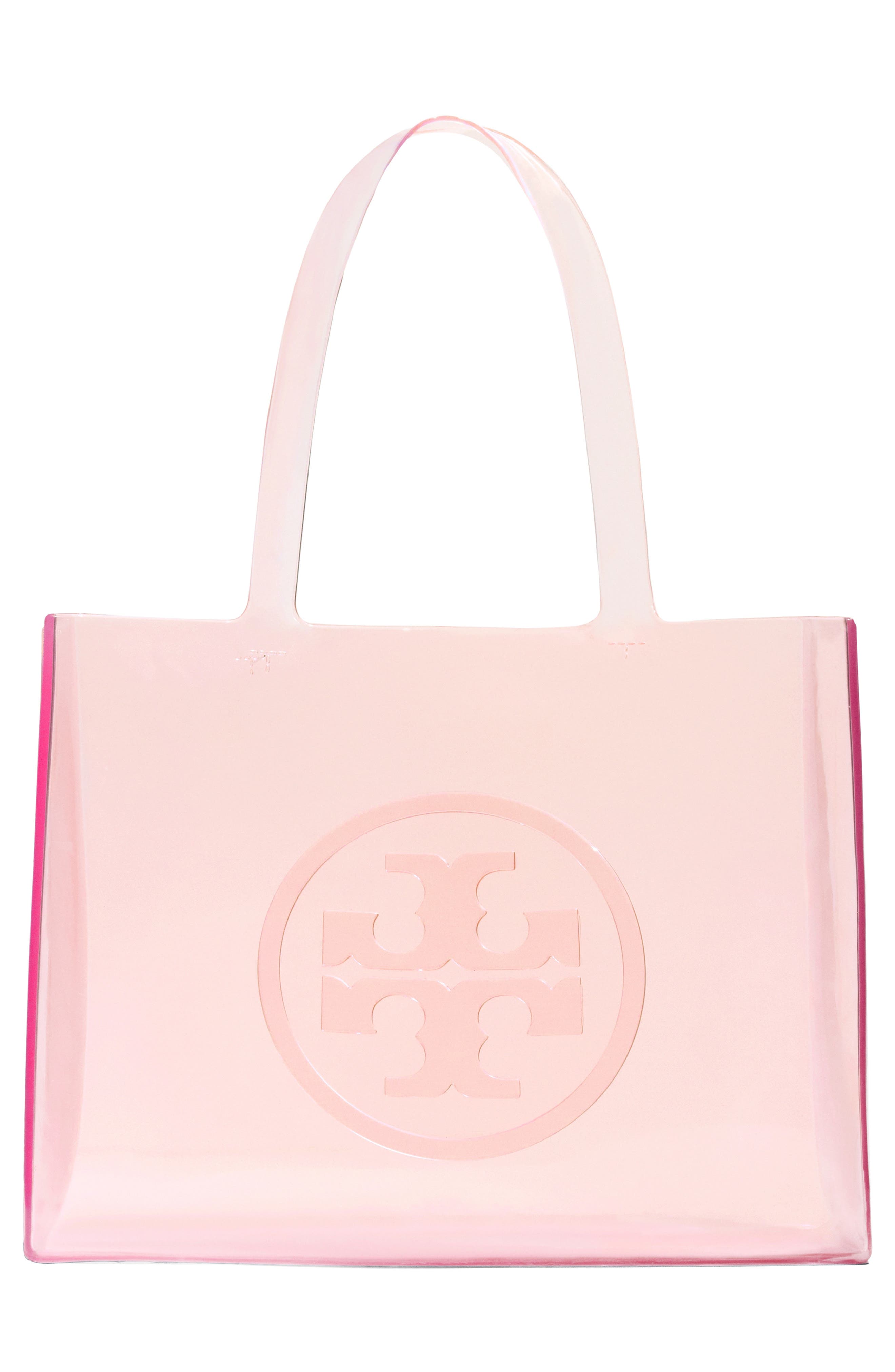 Small Ella Clear Tote, Alternate, color, FLAMINGO PINK