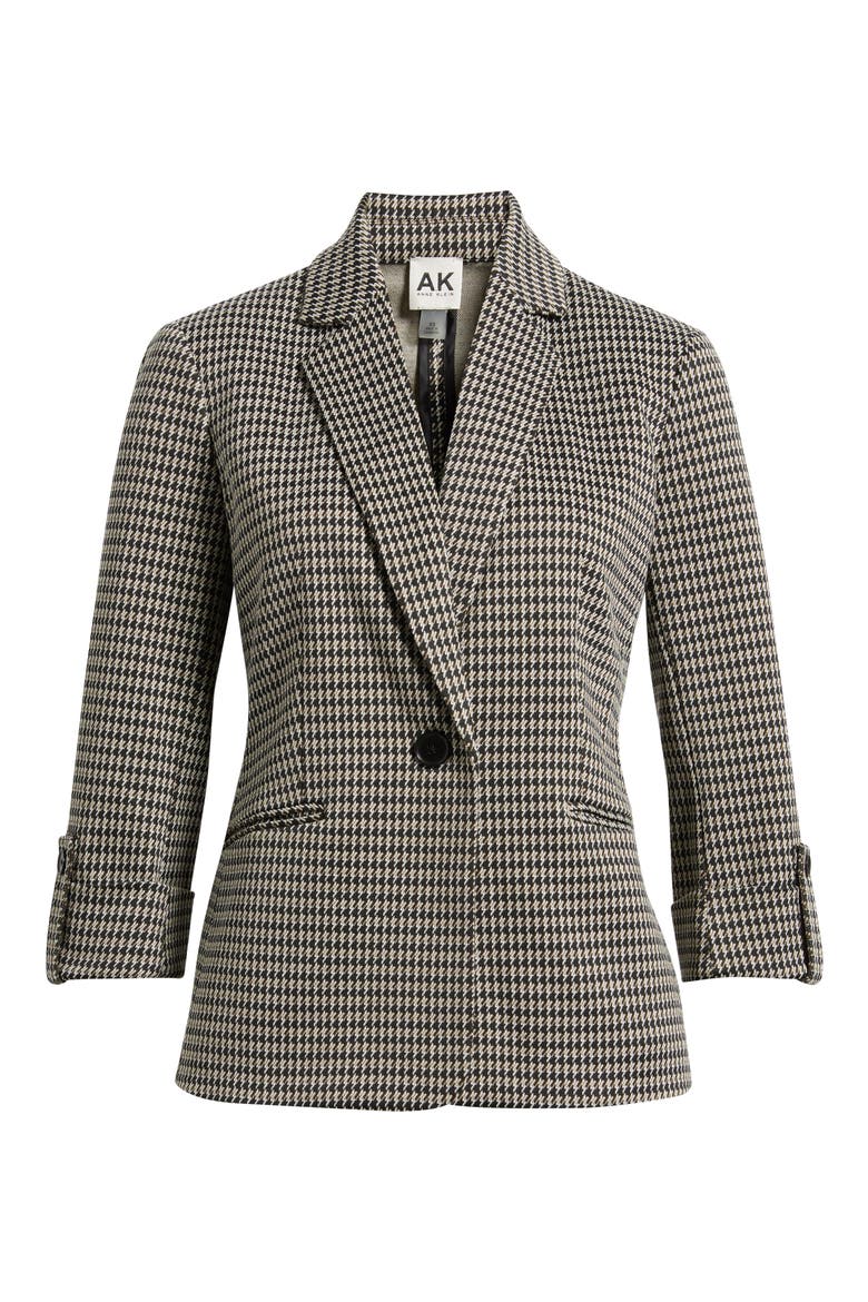 Houndstooth Jacquard Knit Jacket, Alternate, color, ANNE BLACK MULTI