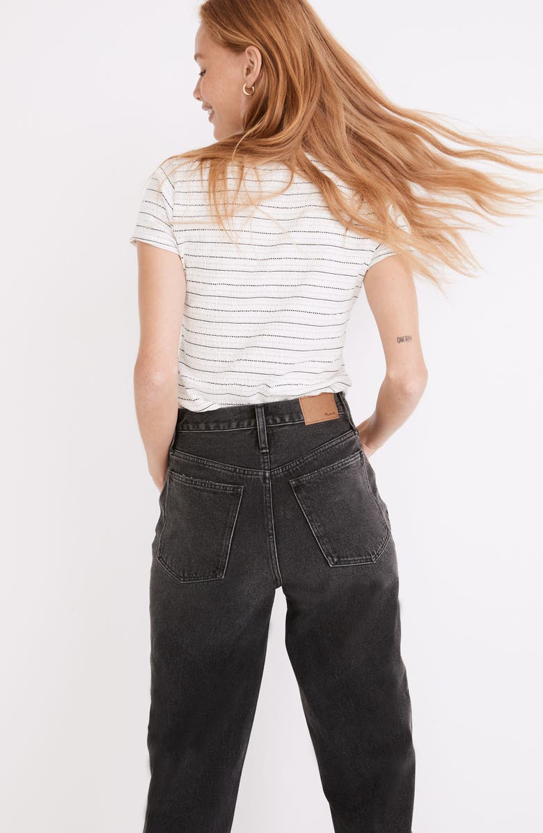 Madewell Baggy High Waist Tapered Jeans, Alternate, color, 