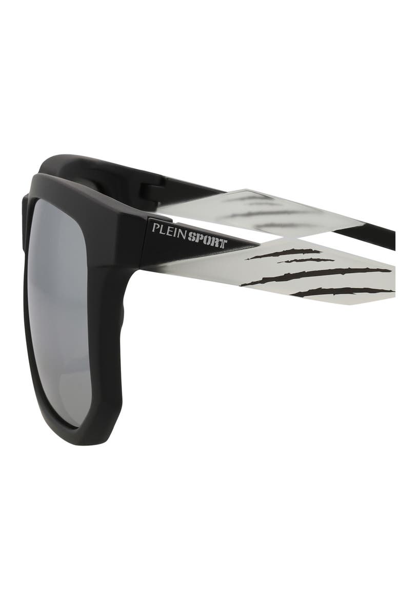 56mm Sport Square Sunglasses, Alternate, color, BLACK BLACK SMOKE