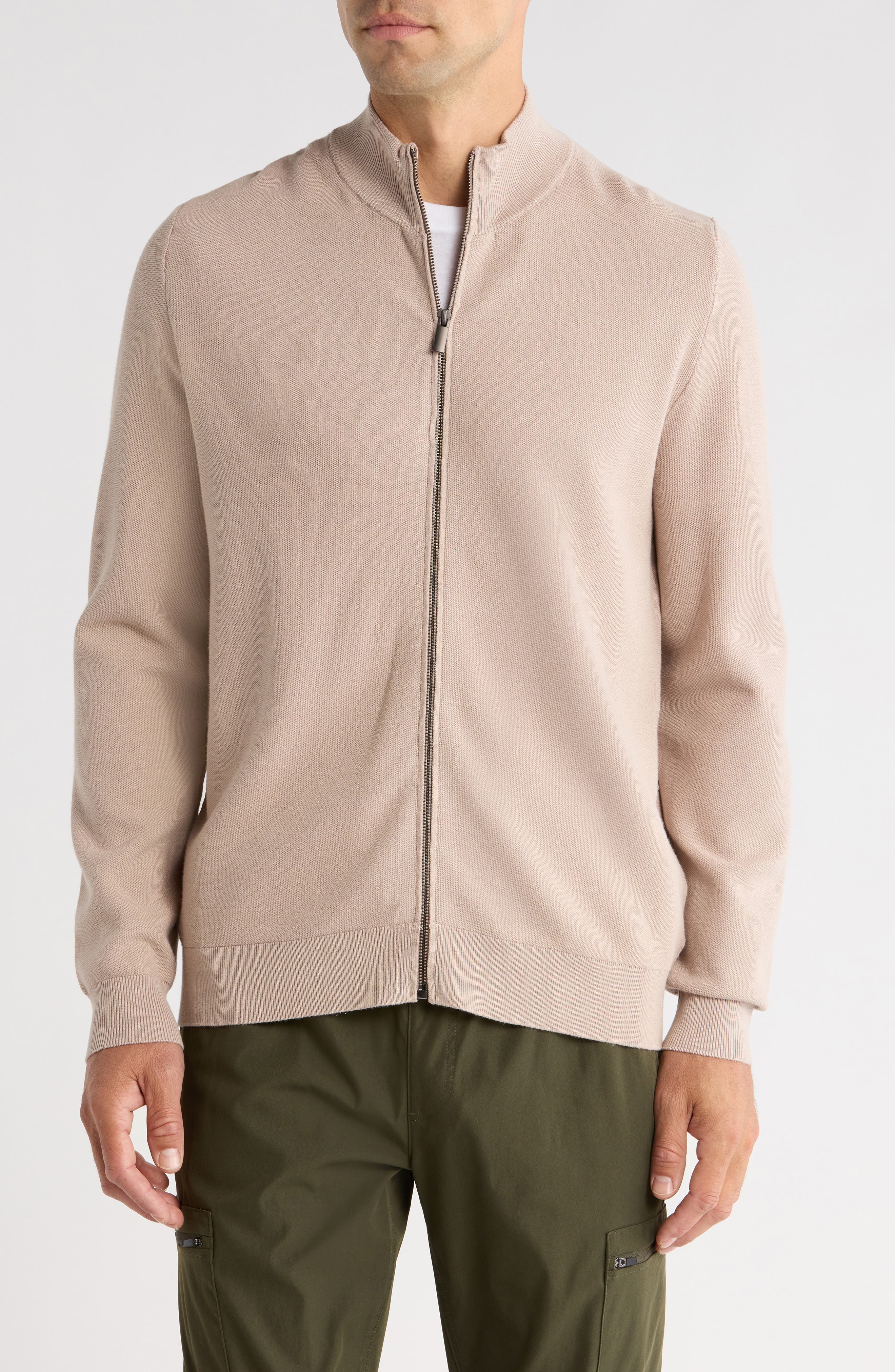 Full Zip Jersey Sweater - image 5
