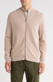 Elie Tahari Full Zip Jersey Sweater
