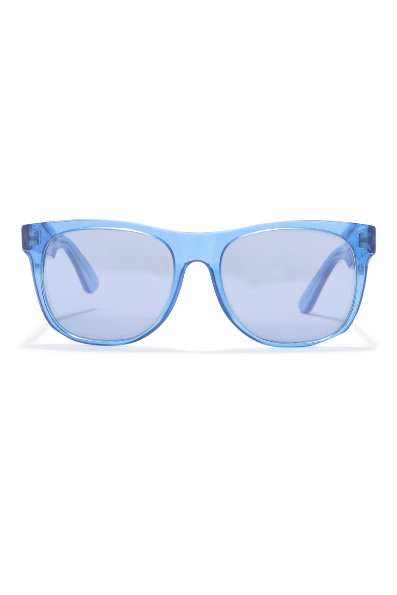 55mm Square Sunglasses, Main, color, BLUE