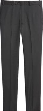 JB Britches Flat Front Stretch Wool Trousers