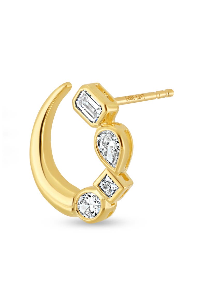 Maya Diamond Mini Wrap Statement Earrings (Online Trunk Show), Alternate, color, 18K YELLOW GOLD/ DIAMOND