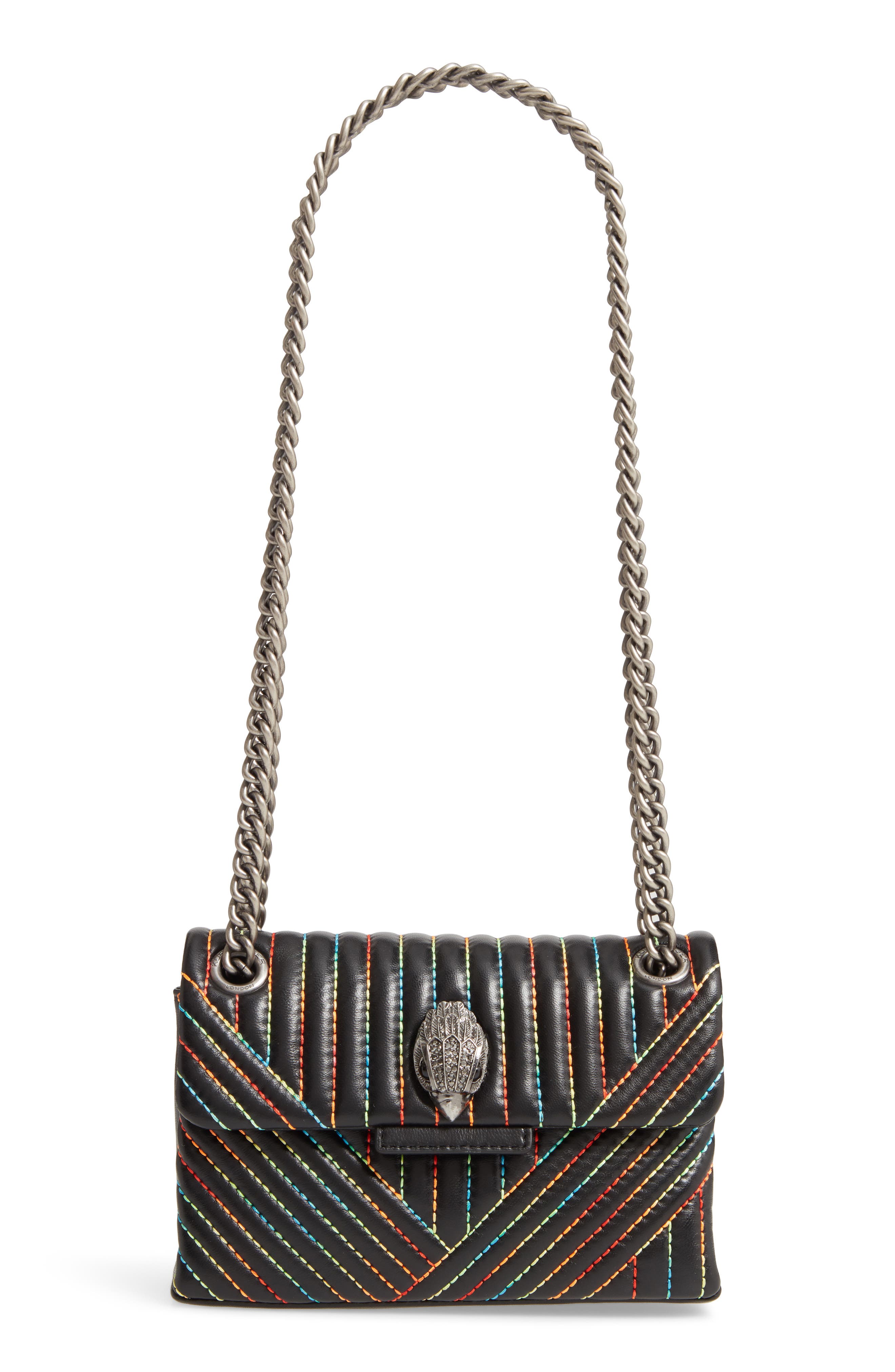 Kurt Geiger London Mini Kensington Leather Crossbody Bag, Main, color, 