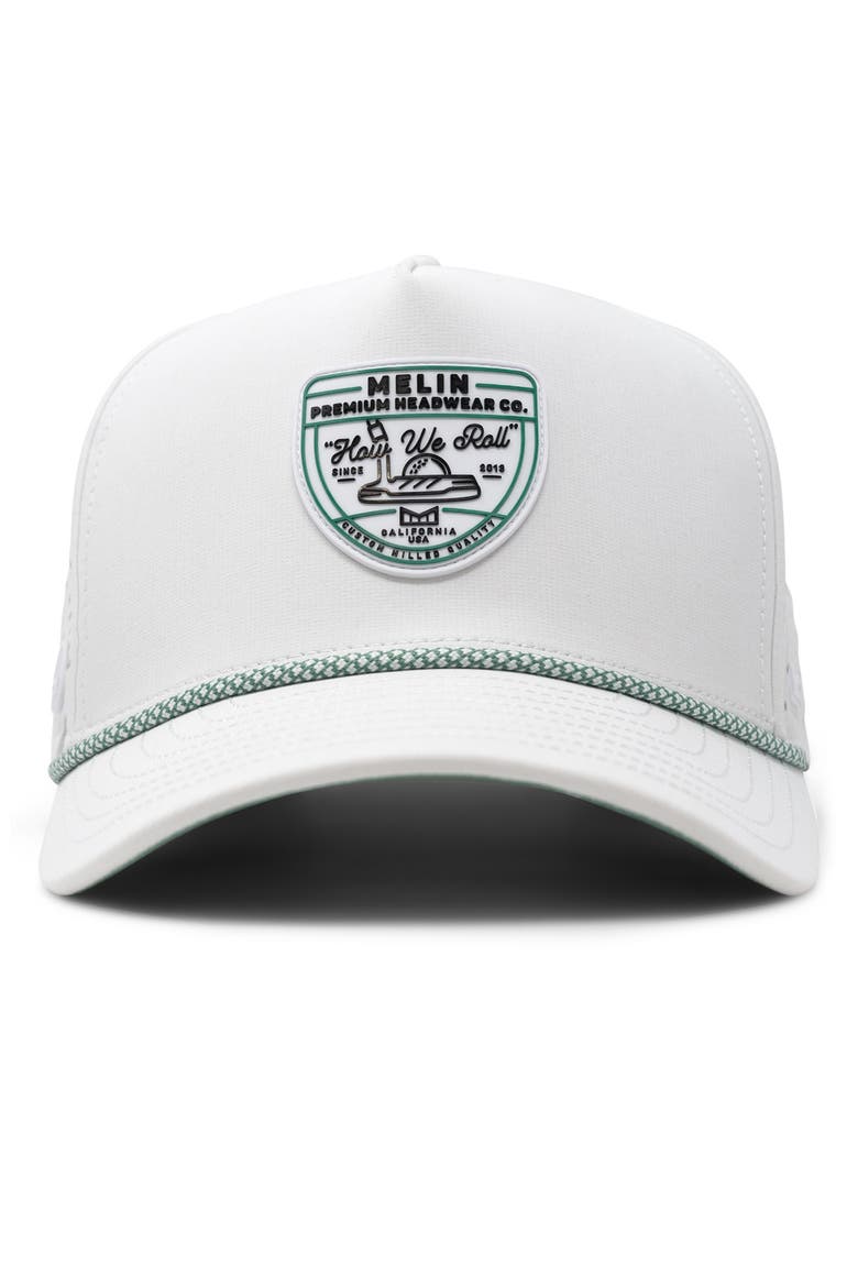 Odysea Links Hydro Performance Snapback Hat, Alternate, color, WHITE/ FAIRWAY
