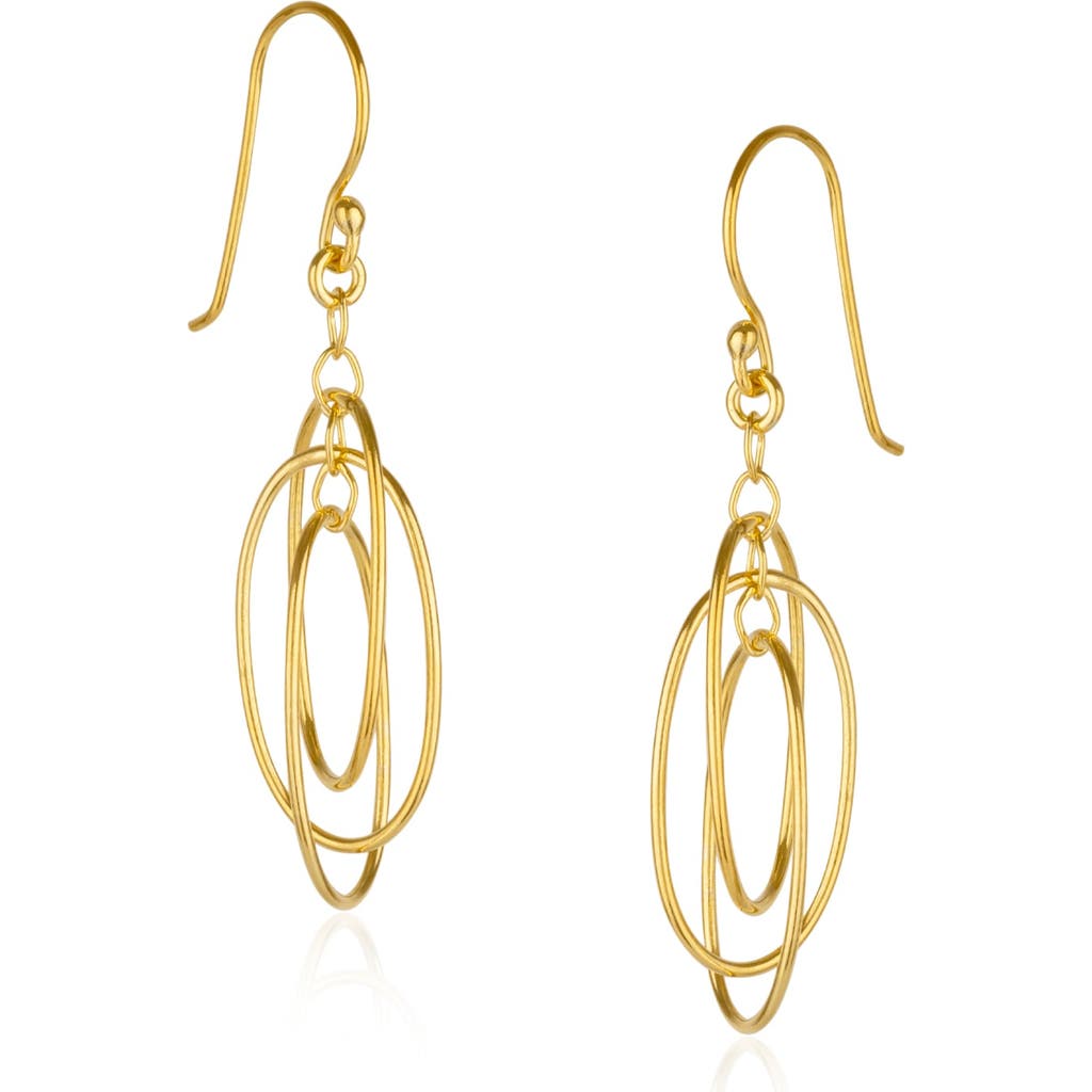 Spero London Nested Loop 3d Drop Earring In Gold