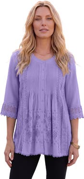 Roaman's Eyelet Big Shirt