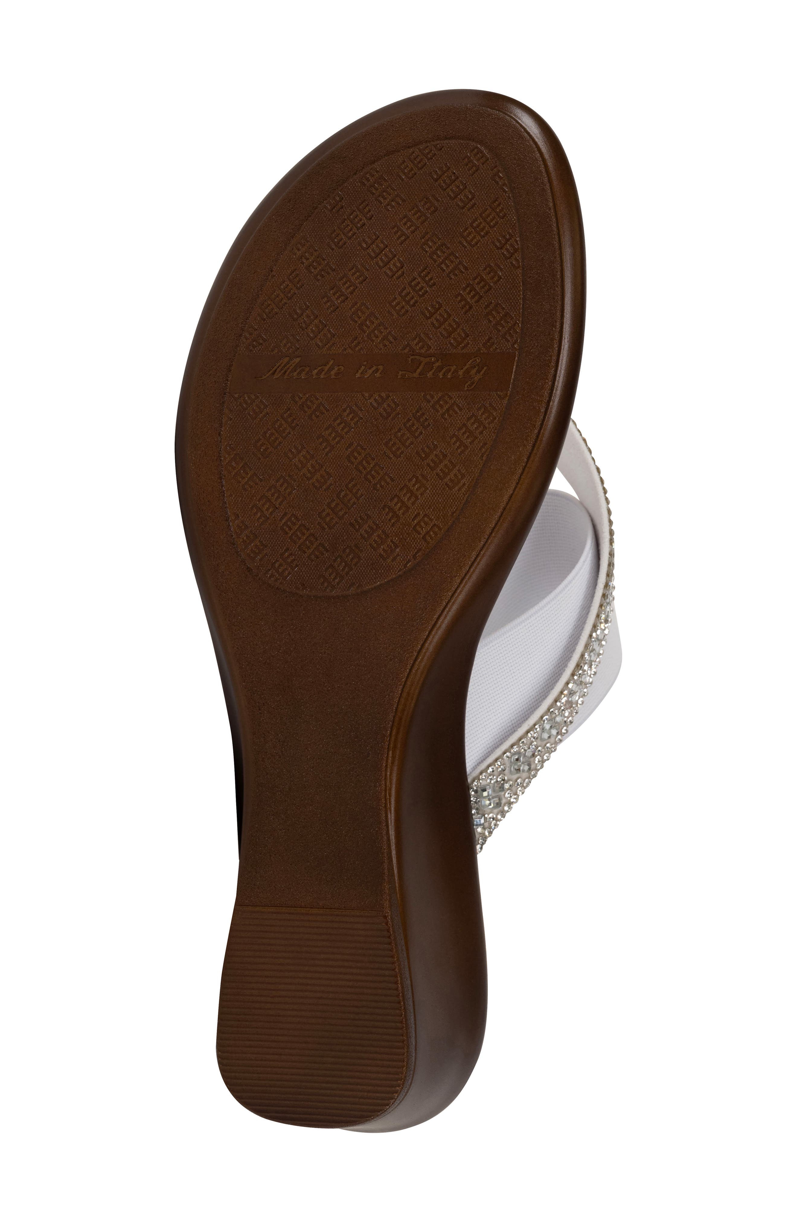 Deleiza Wedge Flip Flop, Alternate, color, WHITE