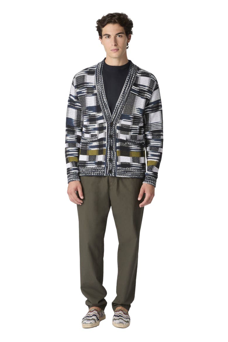 Cotton-blend Cardigan With Check Pattern, Main, color, Multicoloured