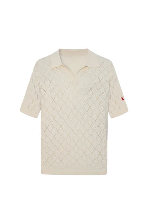 Daydreamers Short Sleeve Knit Polo T Shirt
