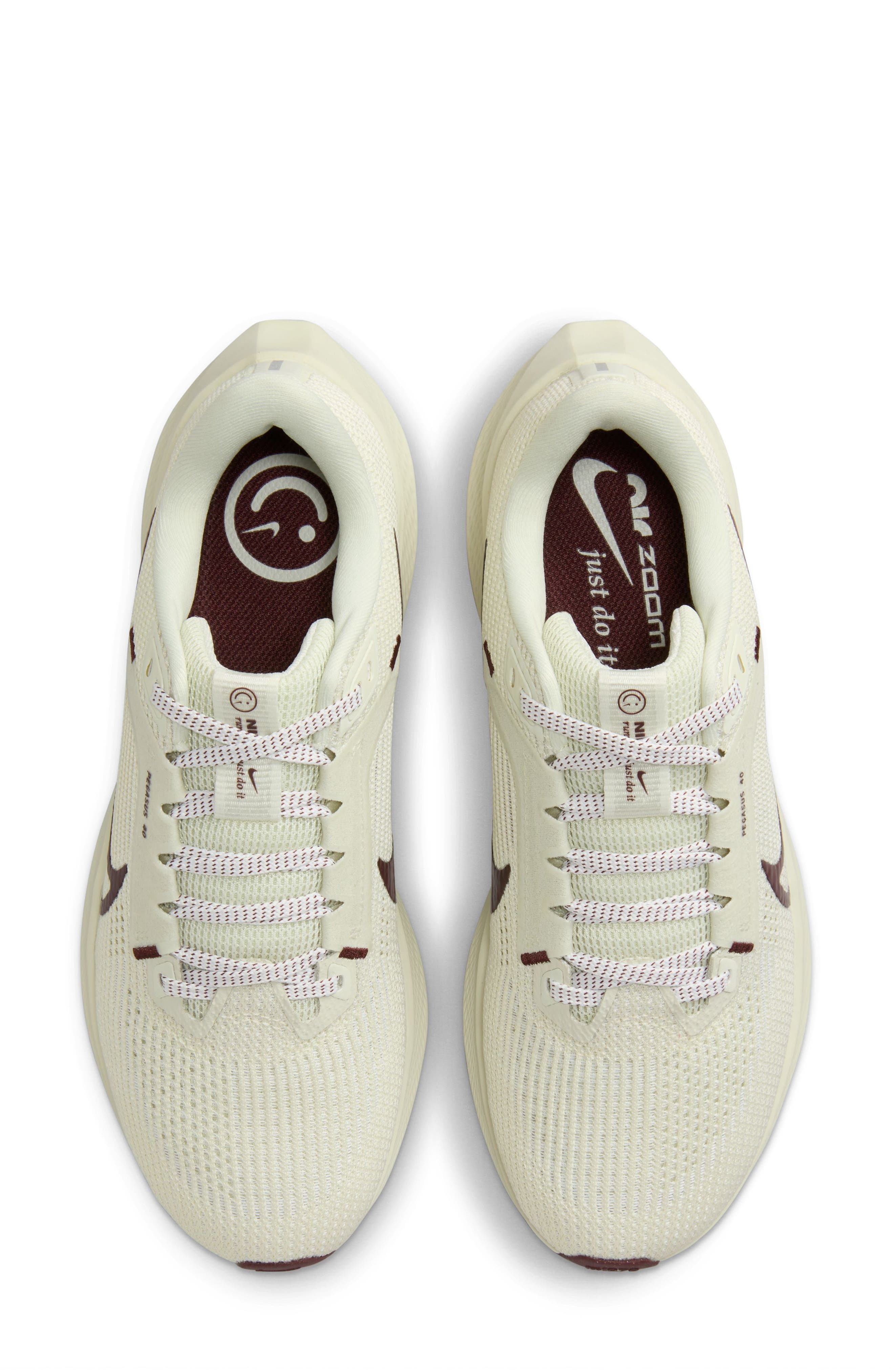 Nike Air Zoom Pegasus 40 Running Shoe, Alternate, color, Sea Glass/ Burgundy/ White