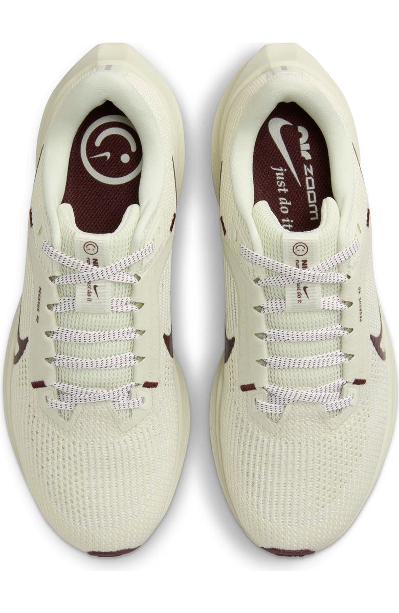 Nike Air Zoom Pegasus 40 Running Shoe, Alternate, color, Sea Glass/ Burgundy/ White