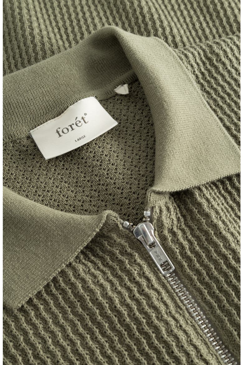 Moment Half Zip Organic Cotton Polo Sweater, Alternate, color, DUSTY OLIVE