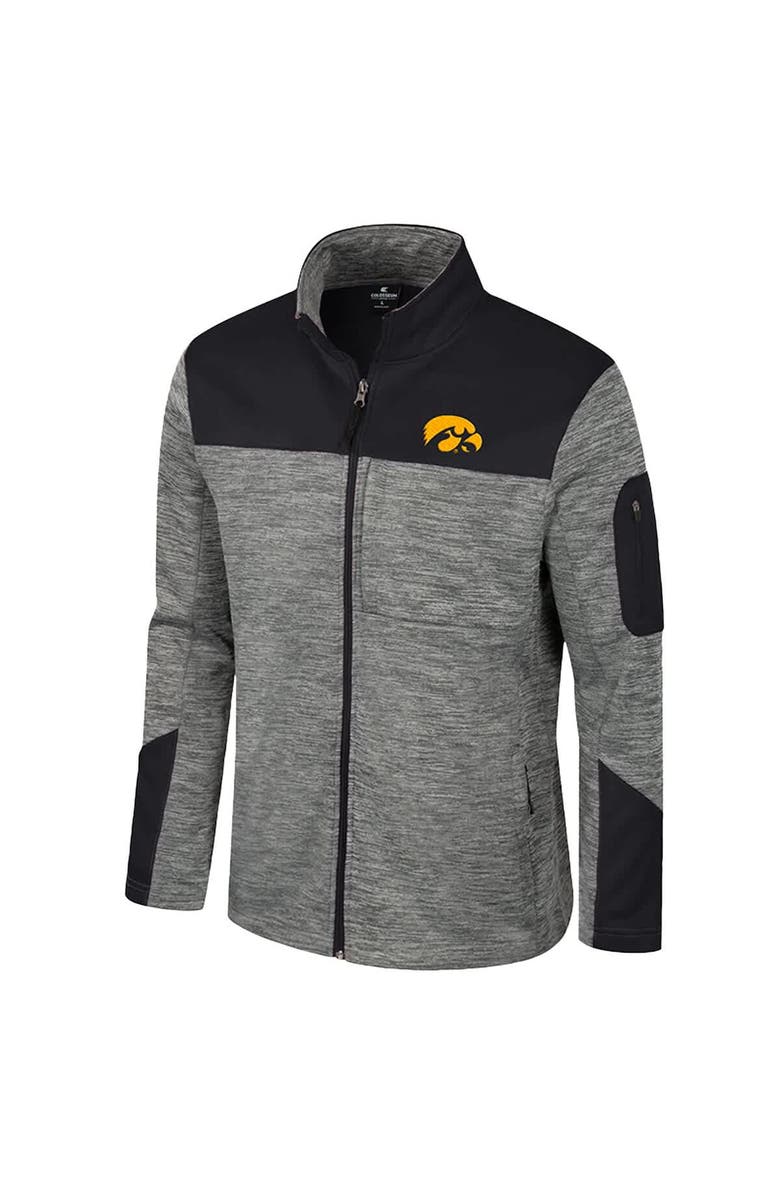 COLOSSEUM Men's Colosseum  Gray/Black Iowa Hawkeyes Guard Full-Zip Jacket, Alternate, color, Gray