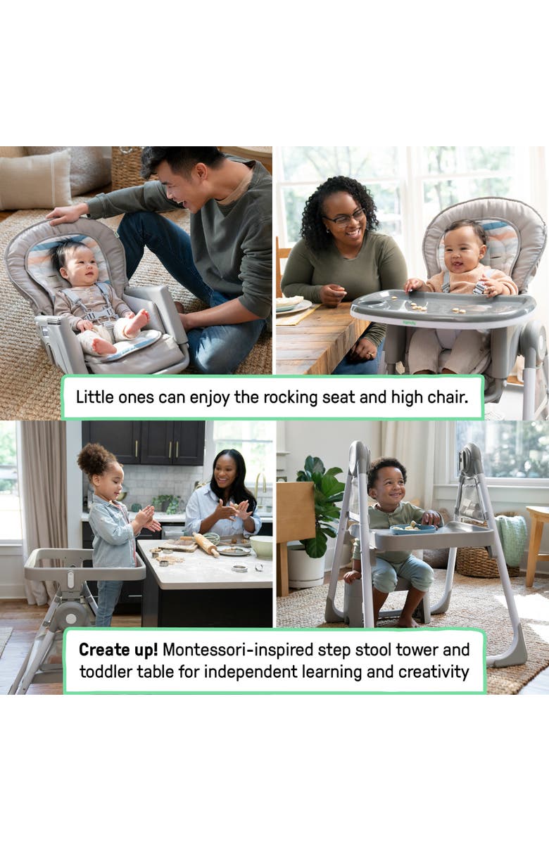 INGENUITY Proper Positioner Create Up! Multi-Mode Folding High Chair, Alternate, color, Grey