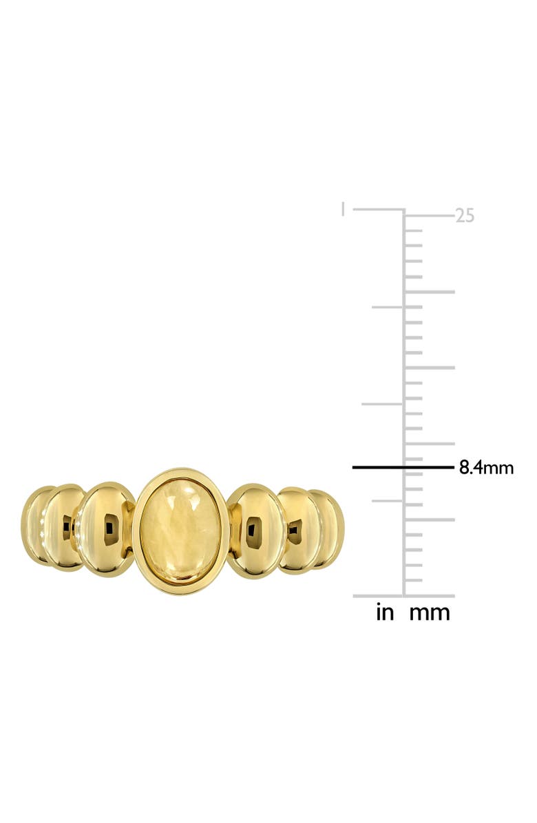 Julianna B. Citrine Oval Beaded Ring Yellow Plated Silver, Alternate, color, Citrine