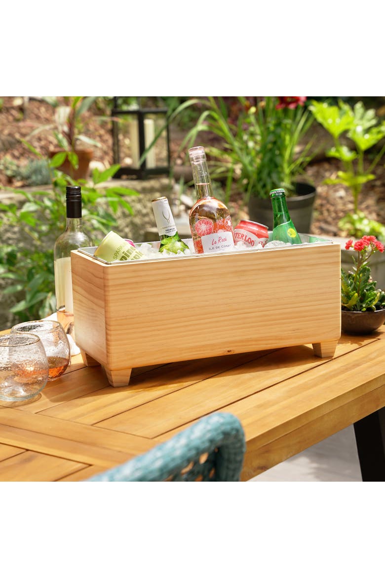 Wooden Beverage Tub, Alternate, color, Brown