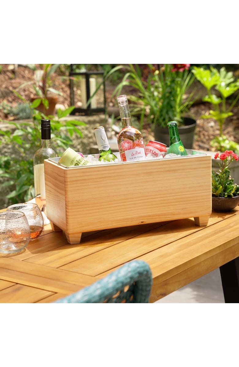 TWINE Wooden Beverage Tub, Alternate, color, Brown