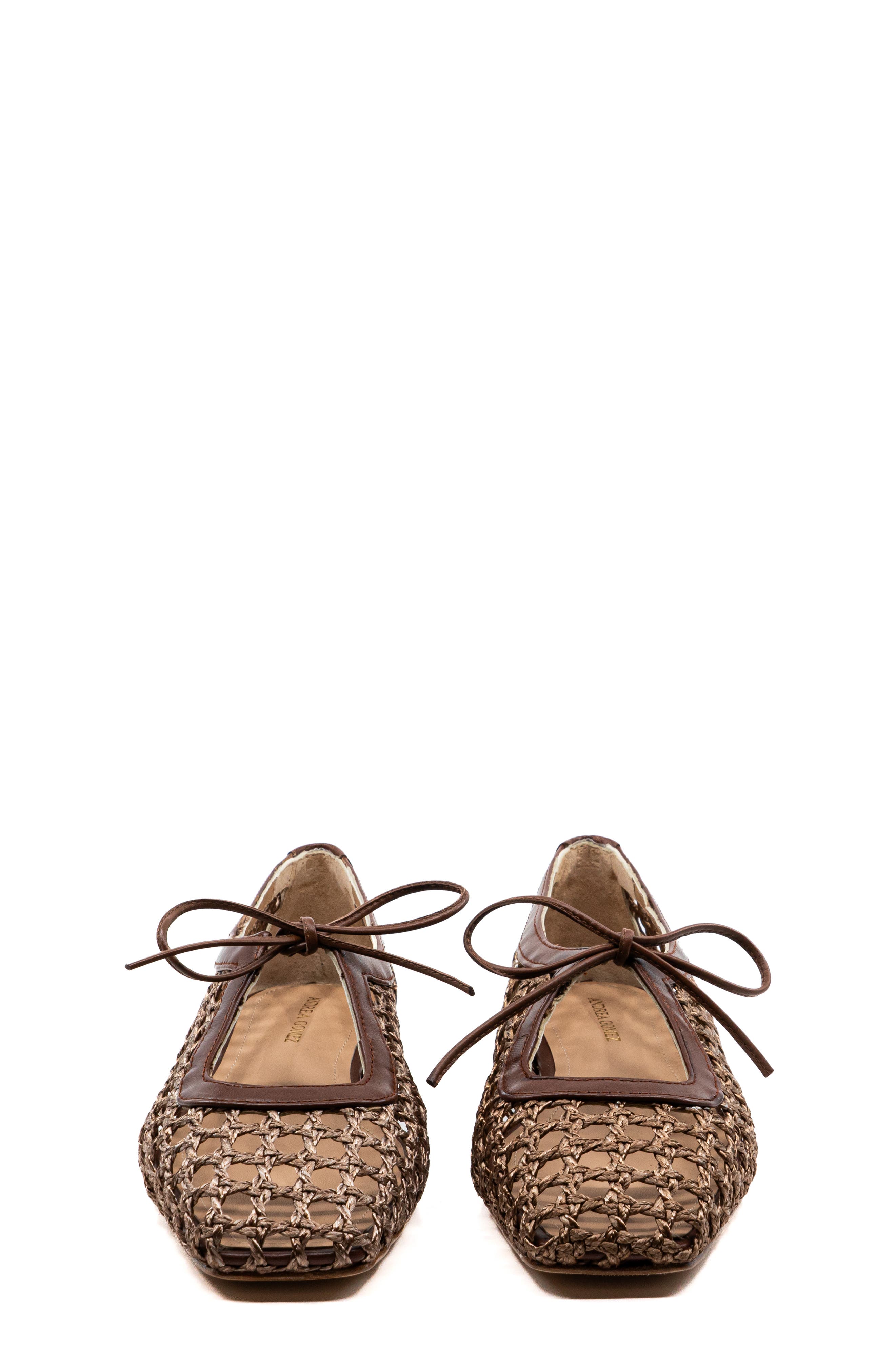 Amelia Raffia Ballet Flat, Alternate, color, Brown