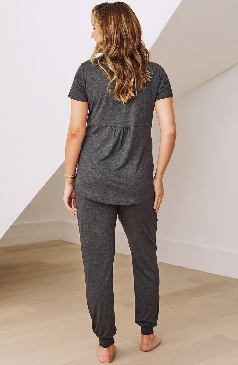 Angel Maternity Surplice V-Neck Maternity/Nursing Pajamas, Alternate, color, 