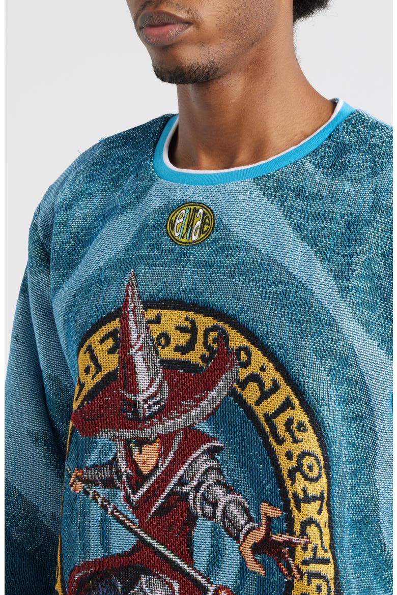 Wizard Jacquard Sweatshirt, Alternate, color, BLUE